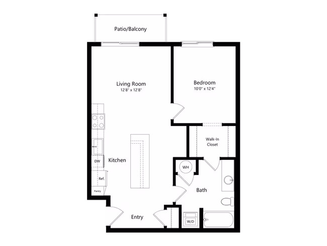 1 Bed A2 04-205 floor plan